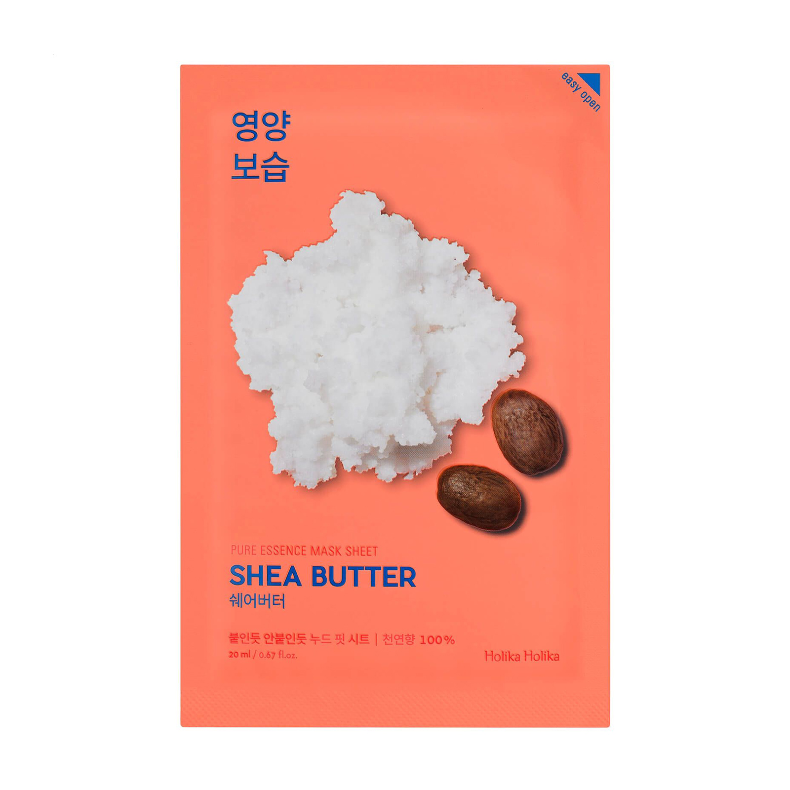 Живильна тканинна маска для обличчя Holika Holika Pure Essence Mask Sheet Shea Butter Олія ши, 23 мл